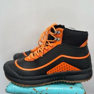 Ulogu Waterproof Lined Non Slip Winter Snow Boots Orange Black Size 39